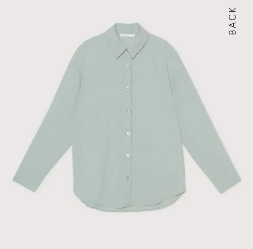 Crinkle Button Up