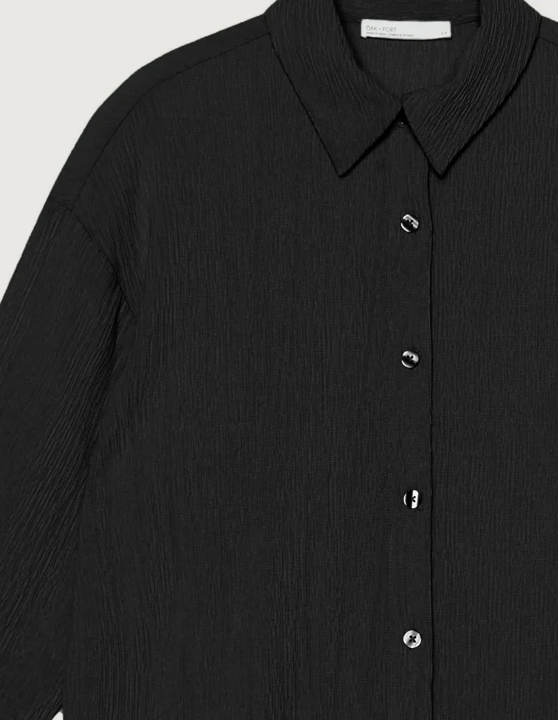 Crinkle Button Up