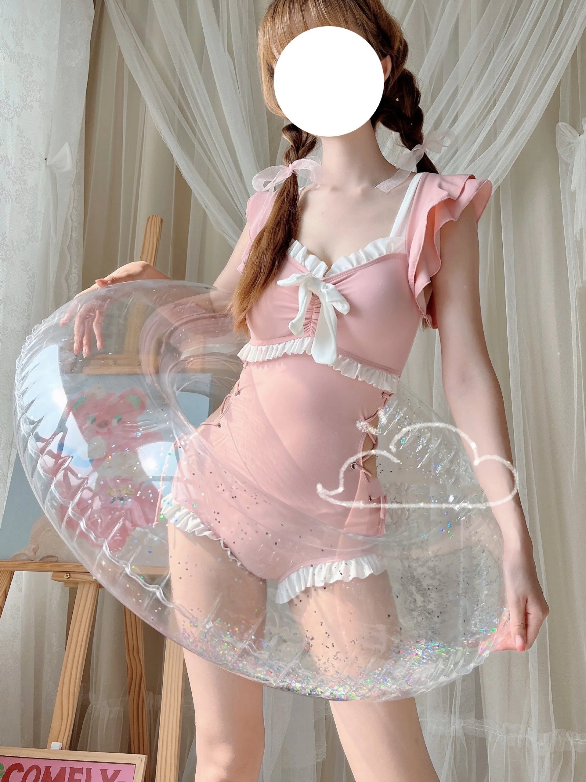 cute bow swimsuit  KF83846
