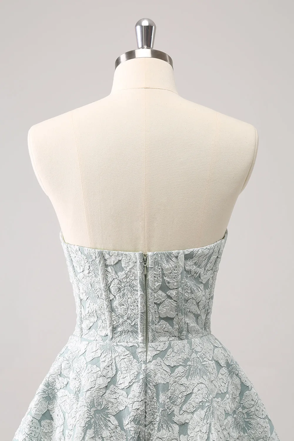 Cute Grey Green A Line Sweetheart Corset Short Homecoming Dress