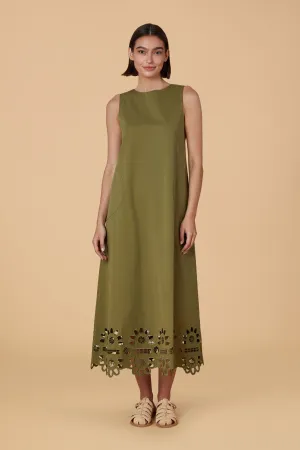 Dani Dress in Olive by Olivia by Livro