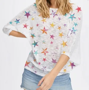 Daphne Knit Blouse in Multi Star