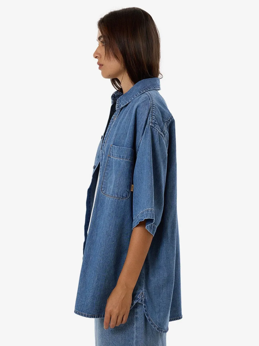 DARIAN DENIM SHIRT - DARK DUST BLUE