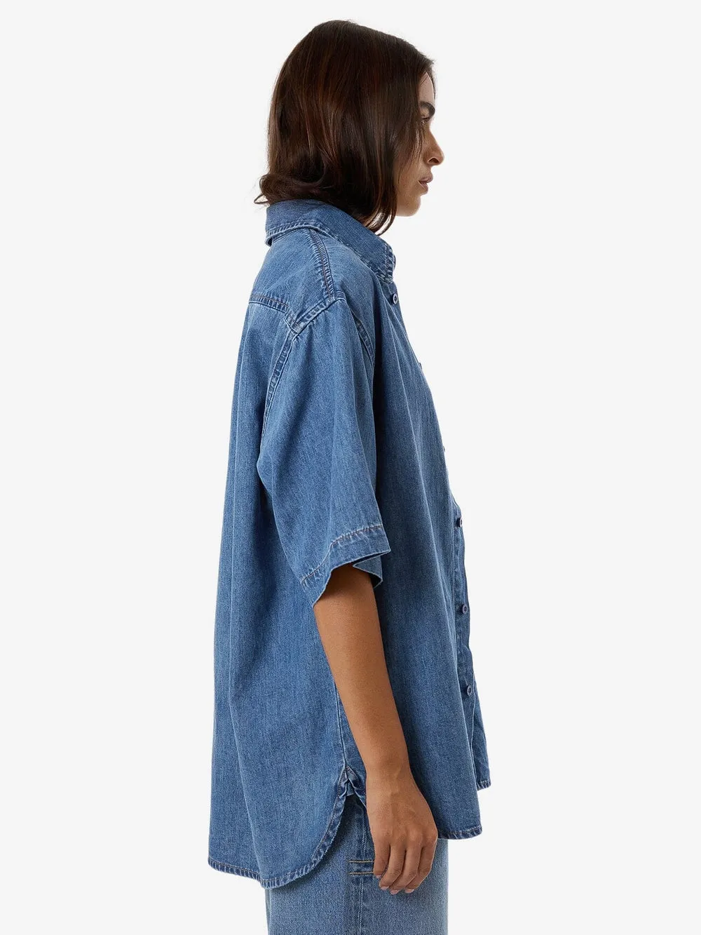 DARIAN DENIM SHIRT - DARK DUST BLUE