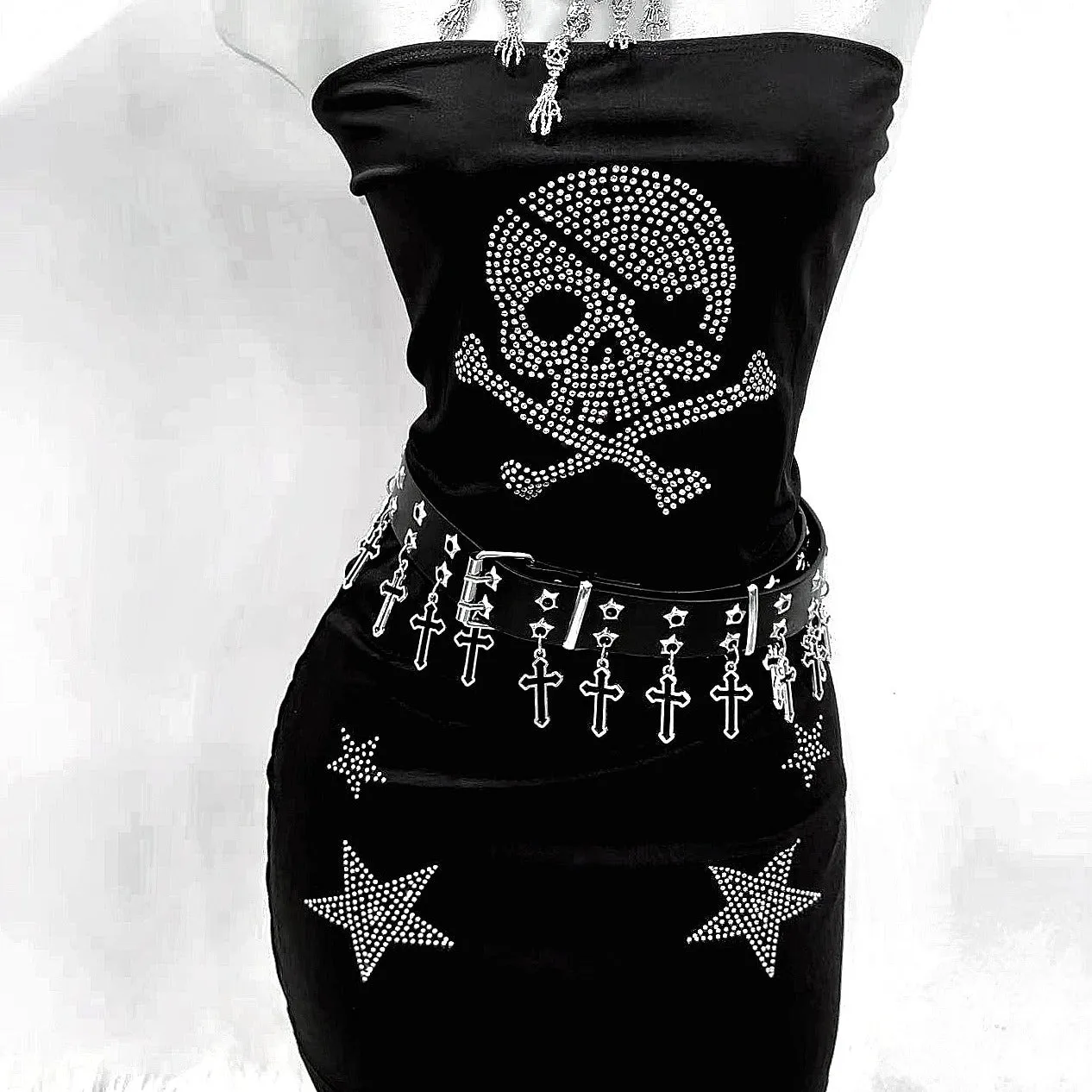 DARK SUBCULTURE SKULL DRESS KF83753