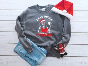 Dead Inside But Festive Ugly Christmas Sweater
