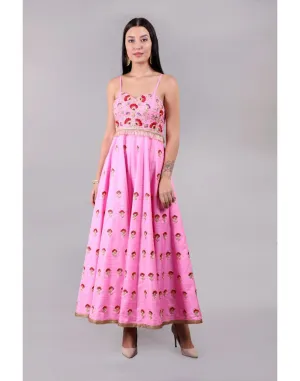 Designer Rashika's Blush Pink Hand Embroidered Lyla Gowns for Rent