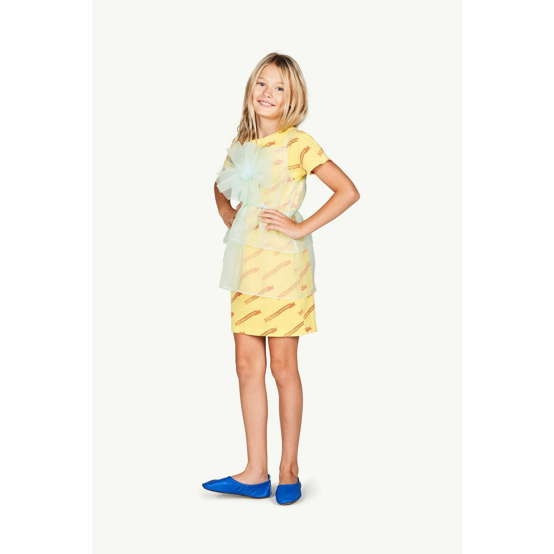 Dragonfly Kids Dress Soft Green Logo