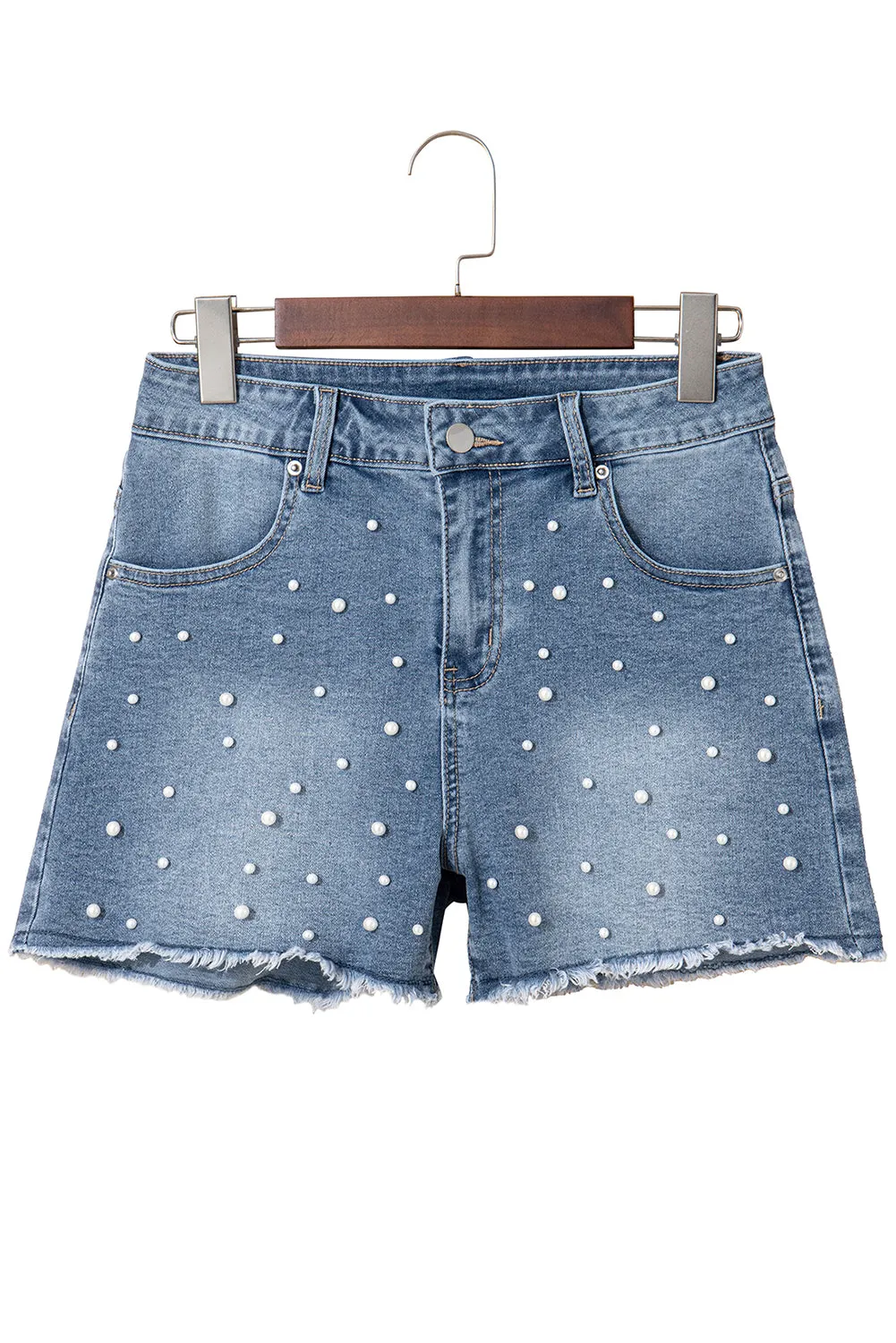 Dusk Dreams Pearl Denim Shorts – Medium Wash