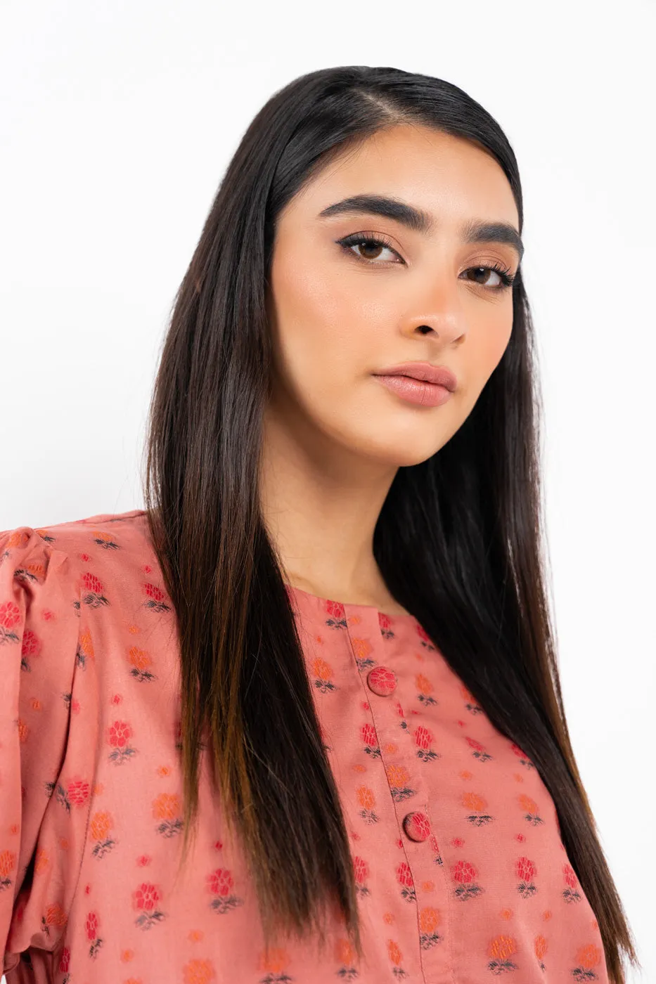 Dyed Jacquard Kurti