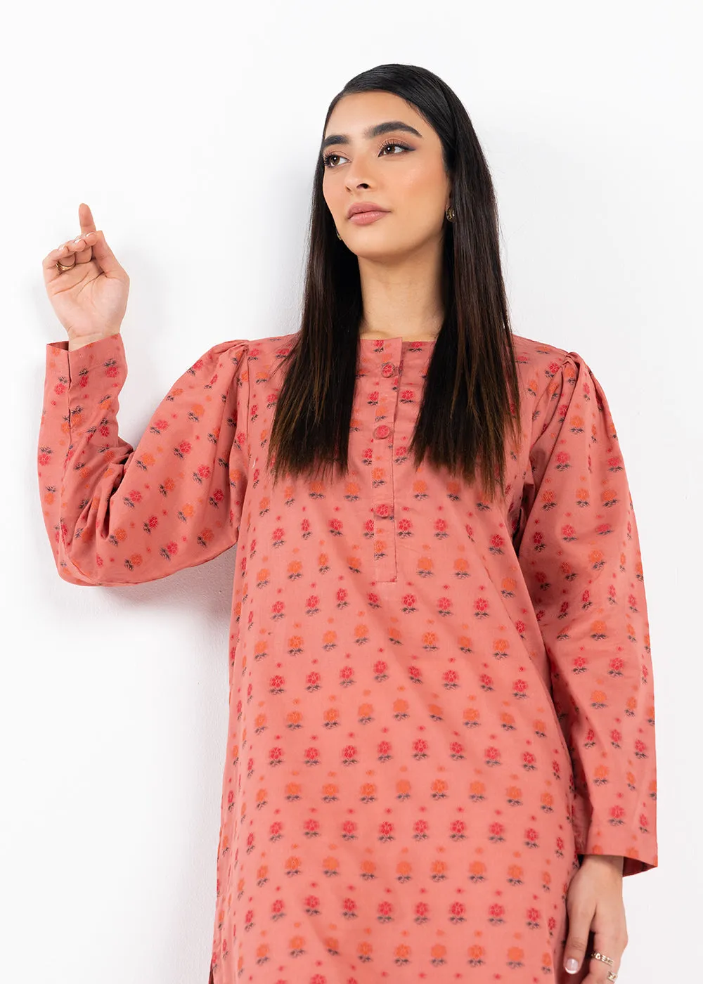 Dyed Jacquard Kurti