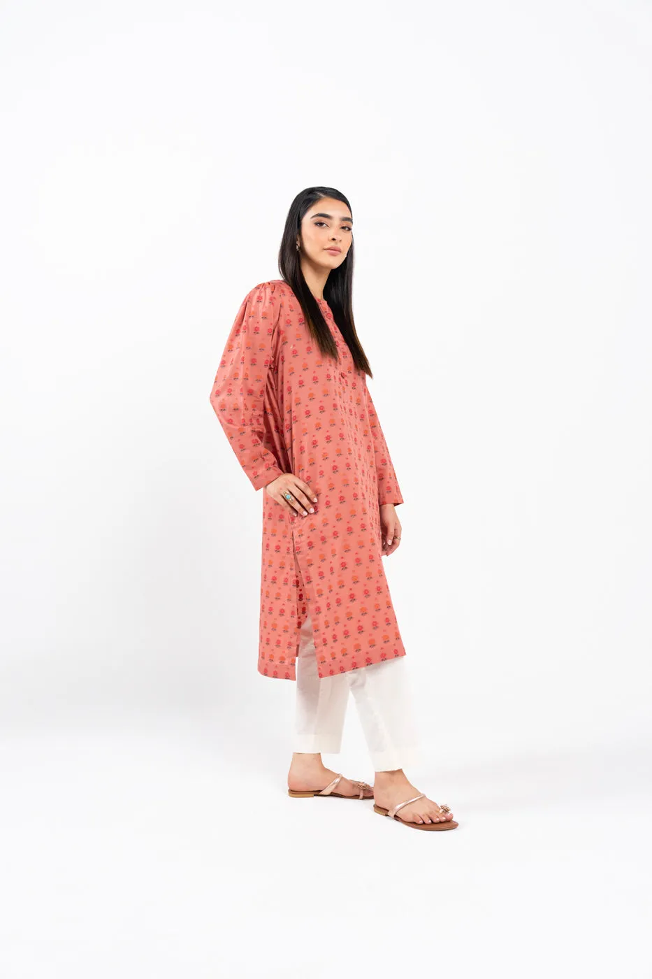 Dyed Jacquard Kurti