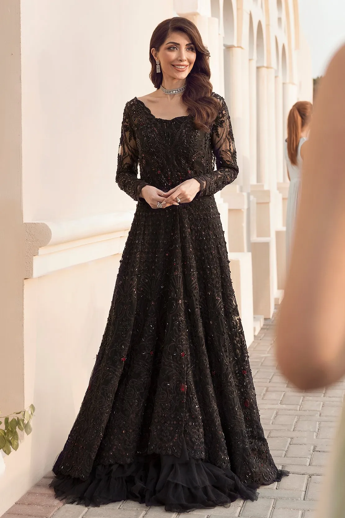 Elegant Girls Pakistani Dress In Black Color #PF151