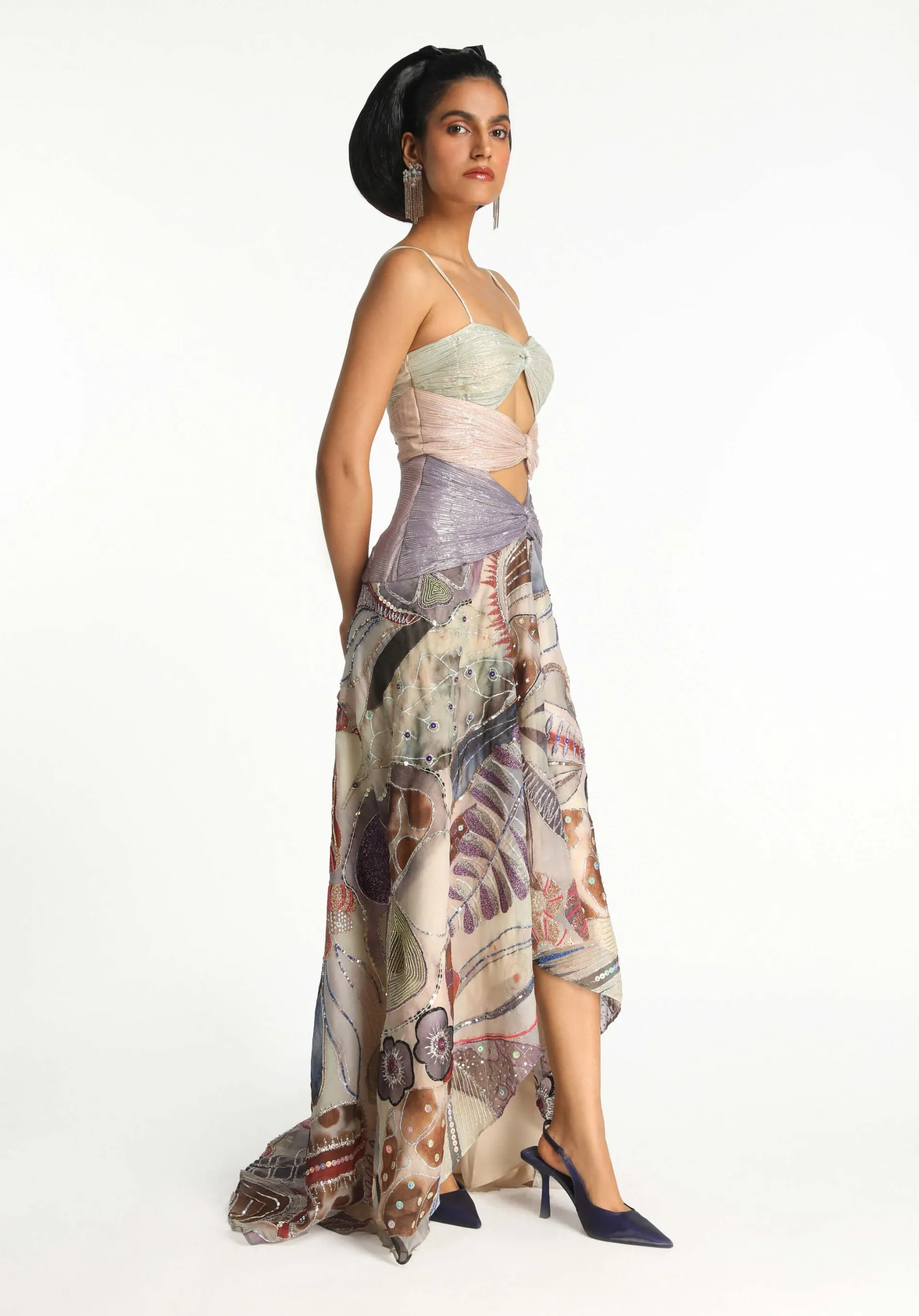 Enchante mist purple gown