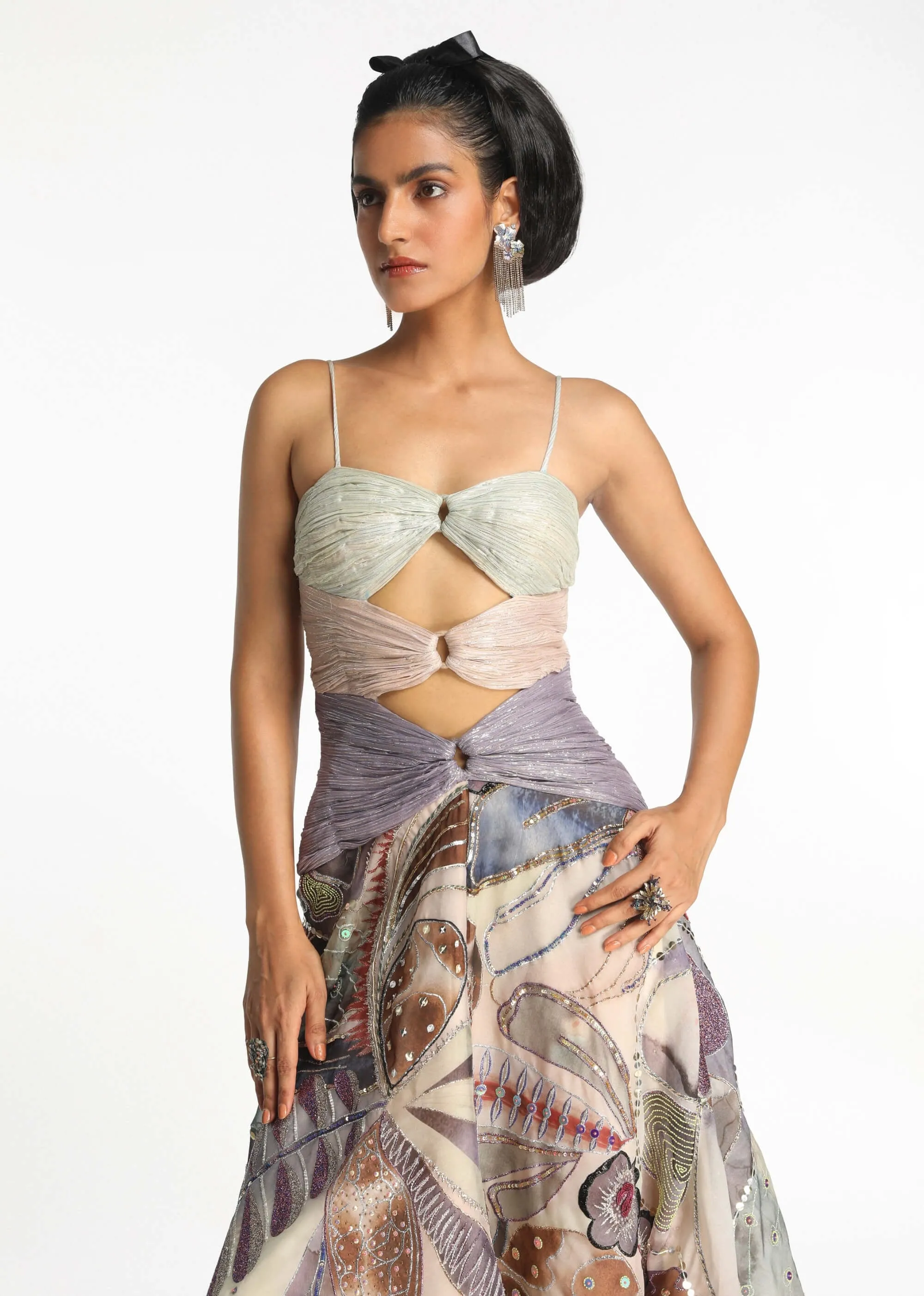 Enchante mist purple gown