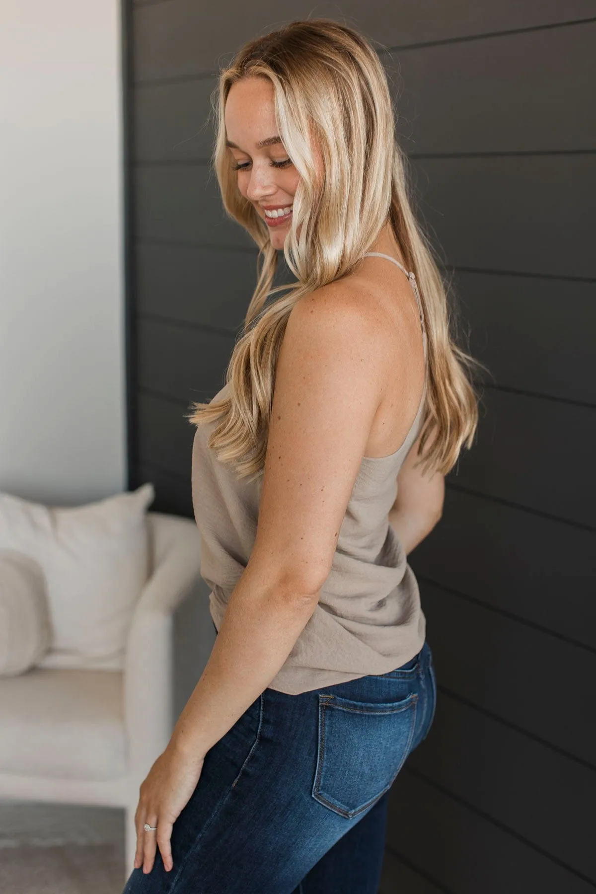 Endless Endearments Tank Top- Light Mocha