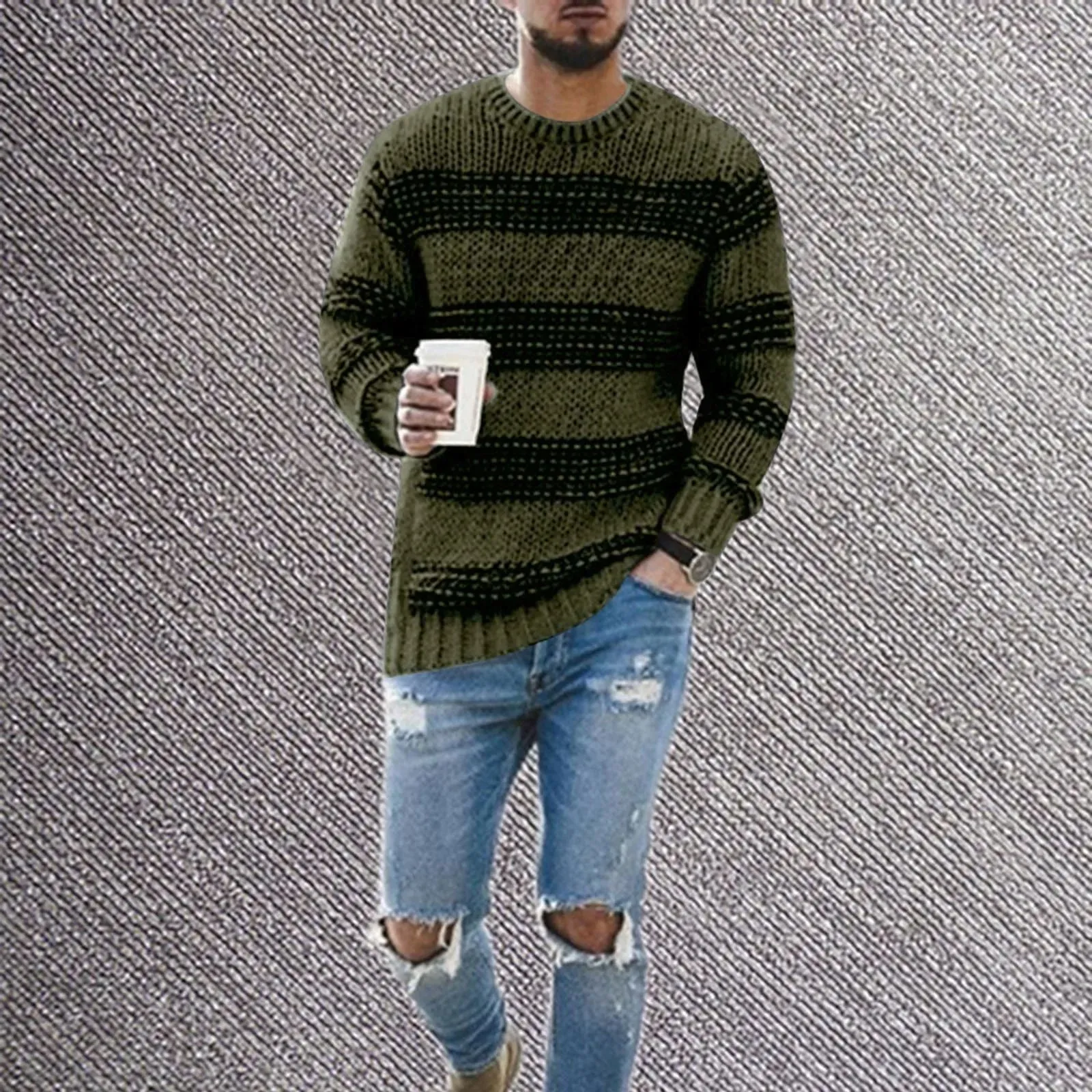 Enzo | Casual Round Neck Sweater For Fall and Winter