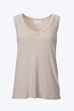 ESSENTIAL RIBBED STRETCH-JERSEY SLEEVELESS TOP