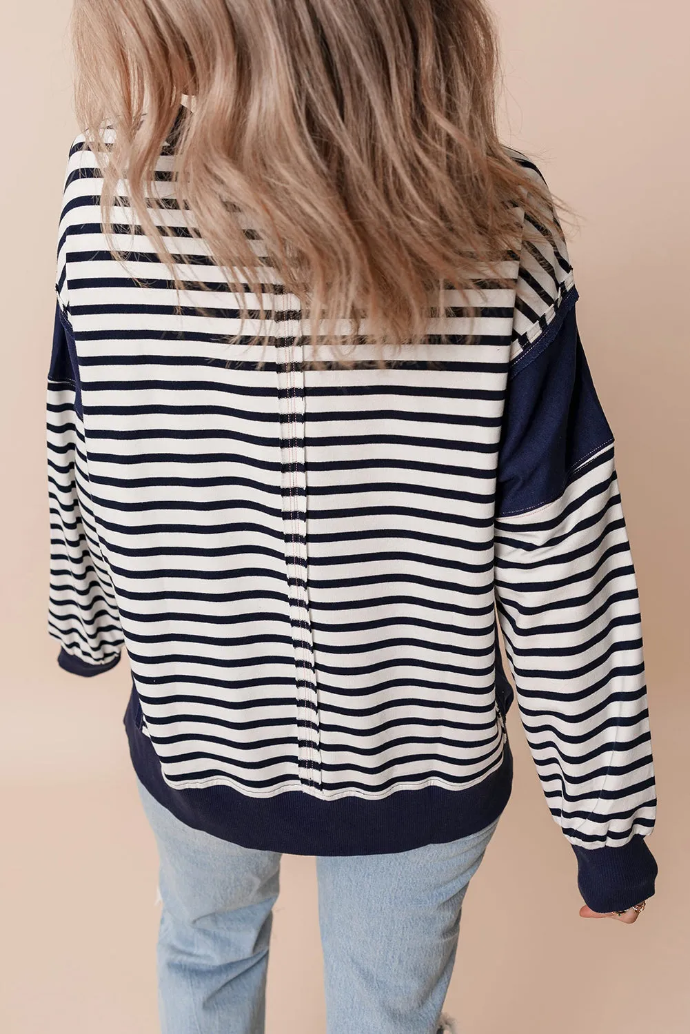 Exposed Seam Loose Fit Sweatshirt