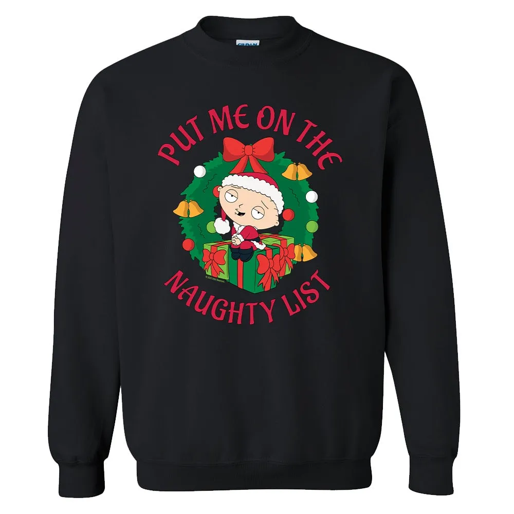 Family Guy Santa Stewie Fleece Crewneck Sweatshirt