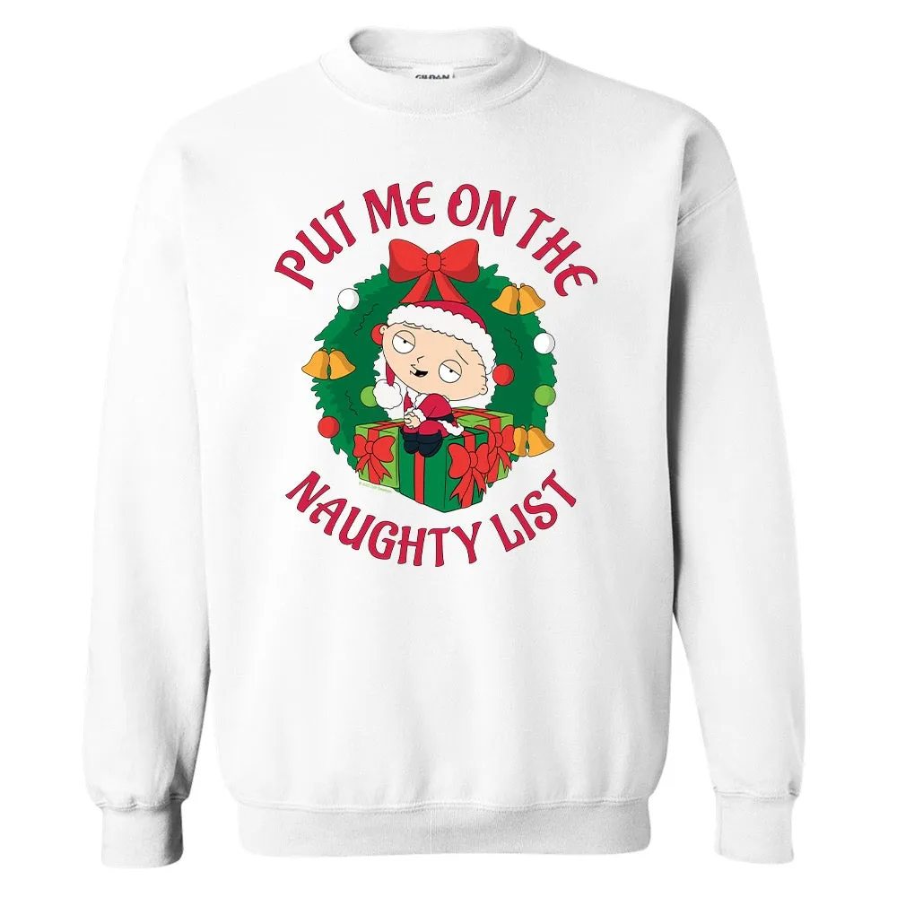 Family Guy Santa Stewie Fleece Crewneck Sweatshirt