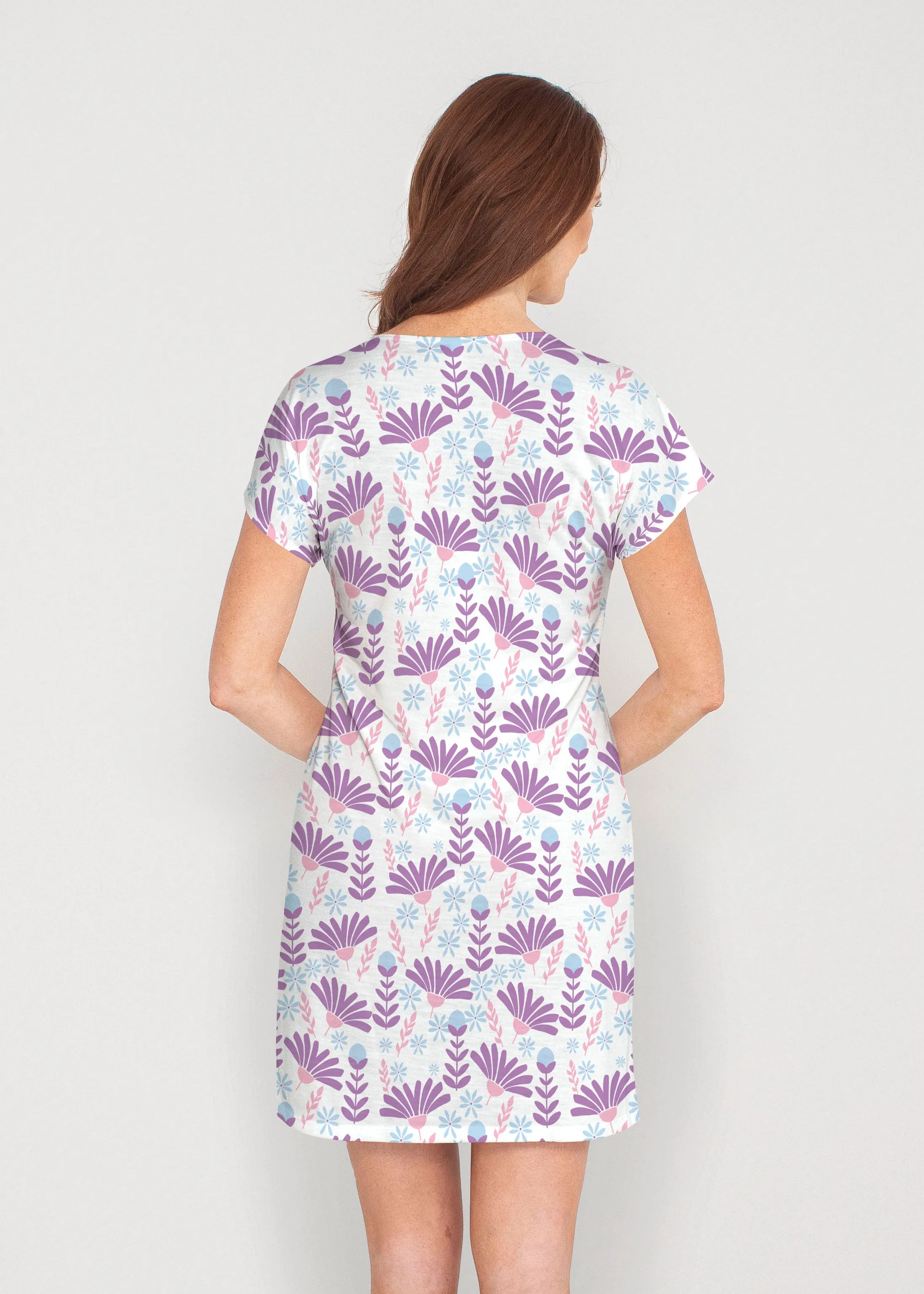 Fanfare (8042) ~ French Terry Short Sleeve Crew Dress