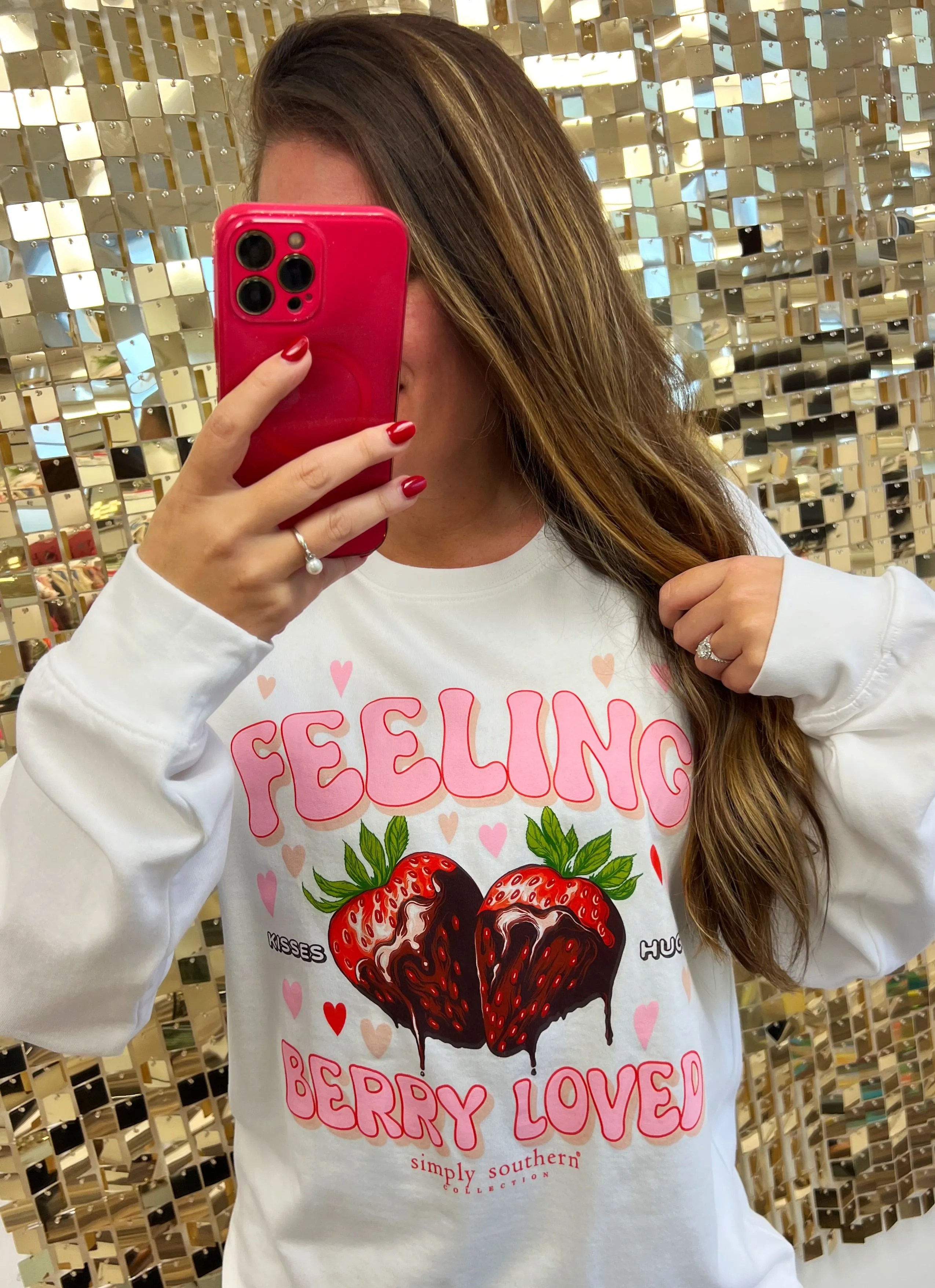 'Feeling Berry Loved' Crewneck Pullover by Simply Southern