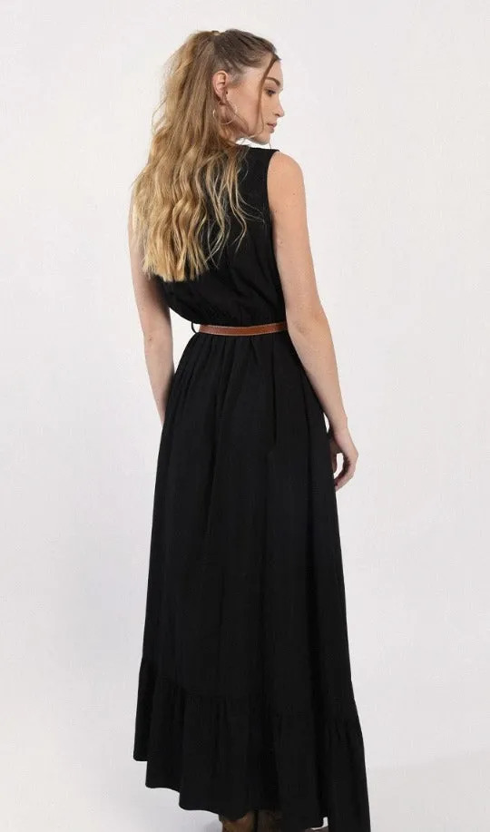 Flounced Long Dress