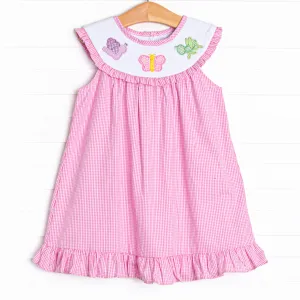 Flowerbed Friends Applique Dress, Pink