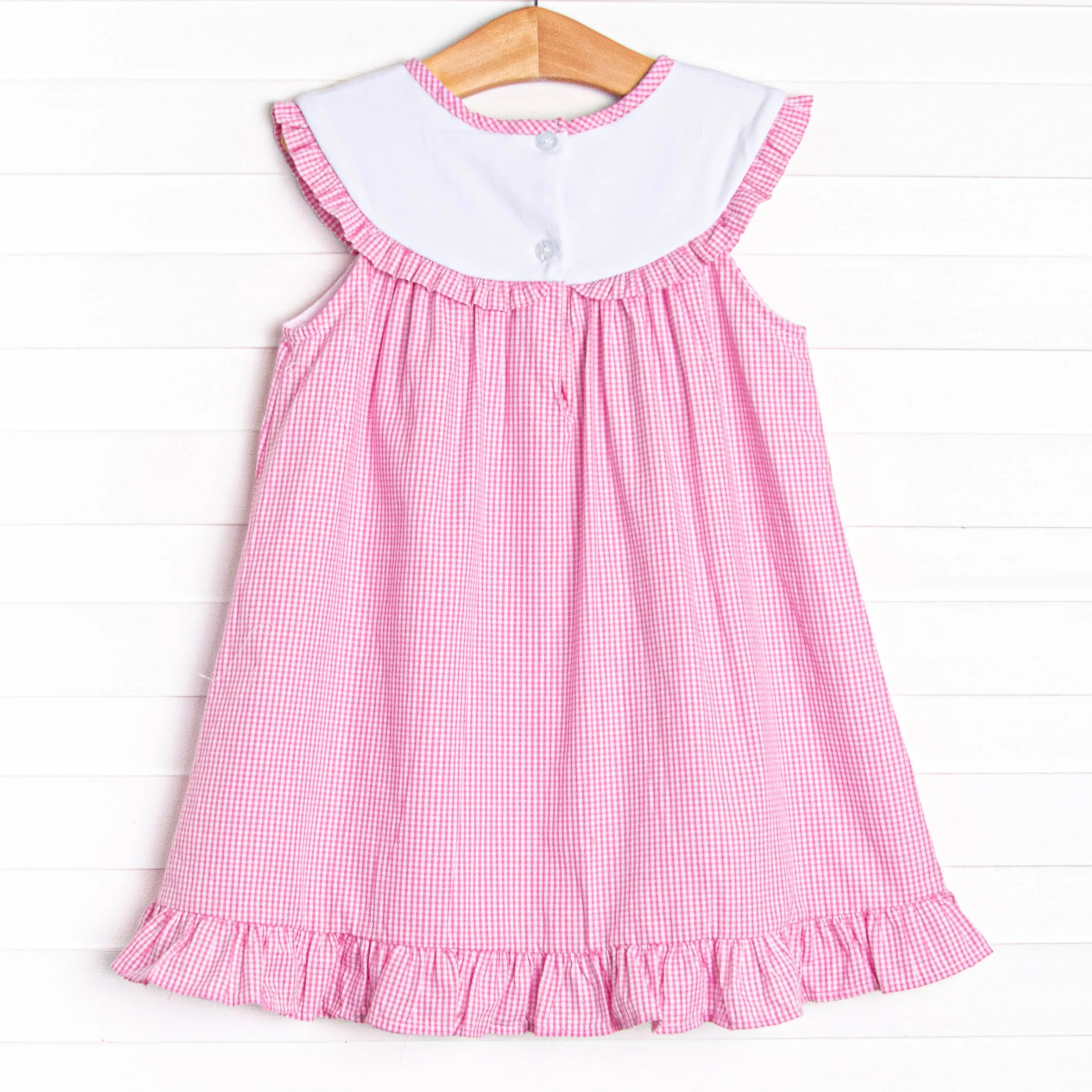 Flowerbed Friends Applique Dress, Pink