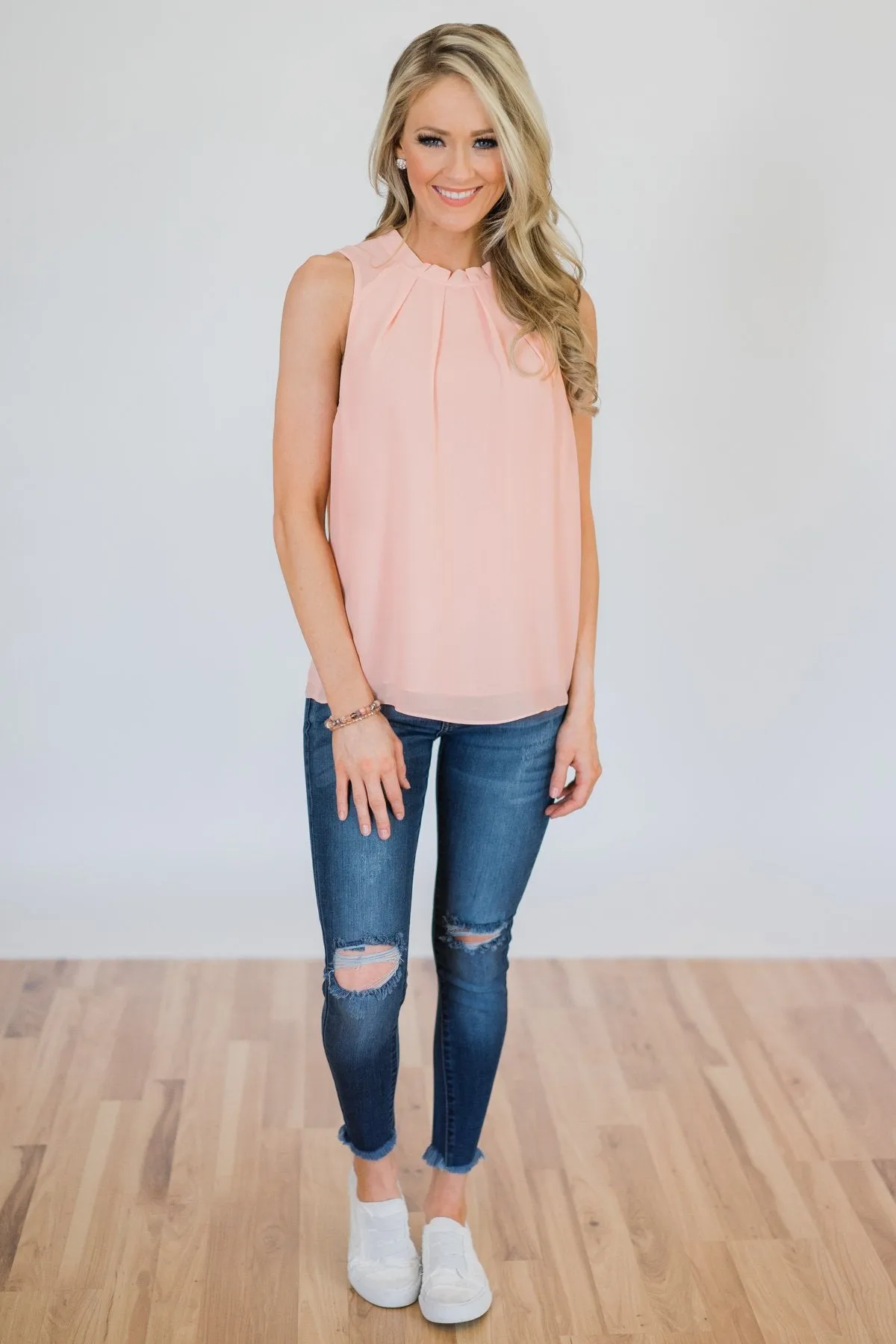 Follow Me Tank Top- Light Pink