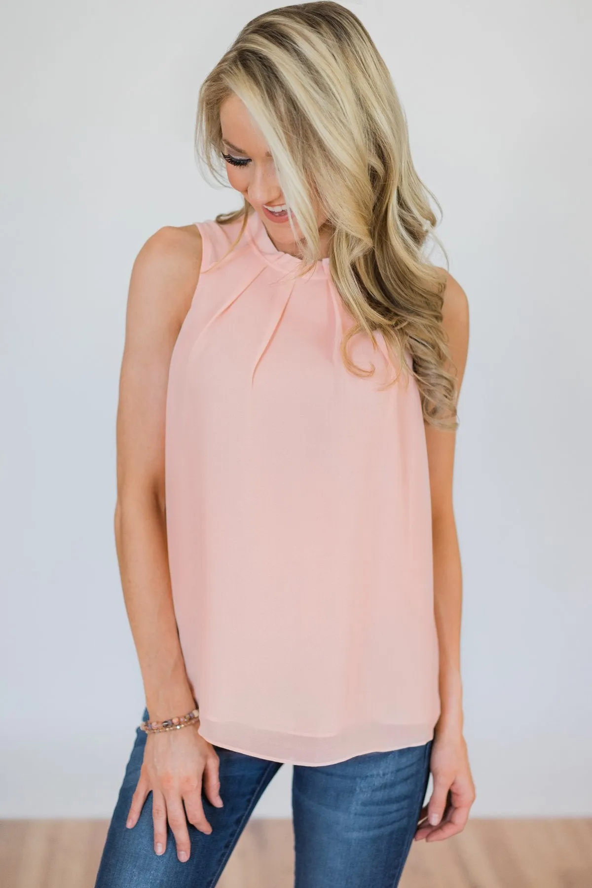 Follow Me Tank Top- Light Pink
