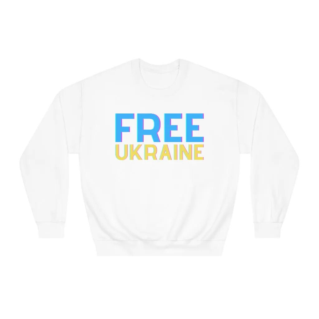 'Free Ukraine' Unisex DryBlend® Crewneck Sweatshirt