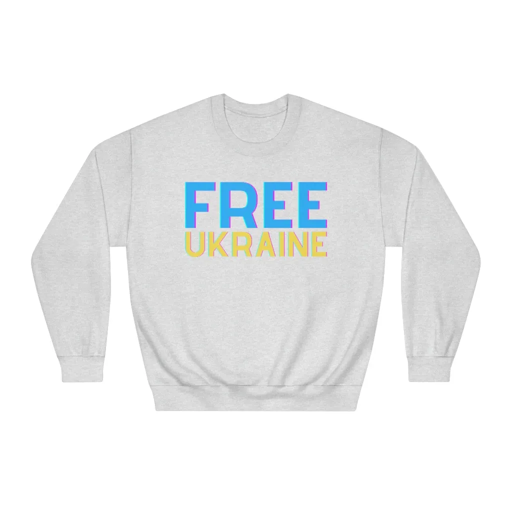 'Free Ukraine' Unisex DryBlend® Crewneck Sweatshirt