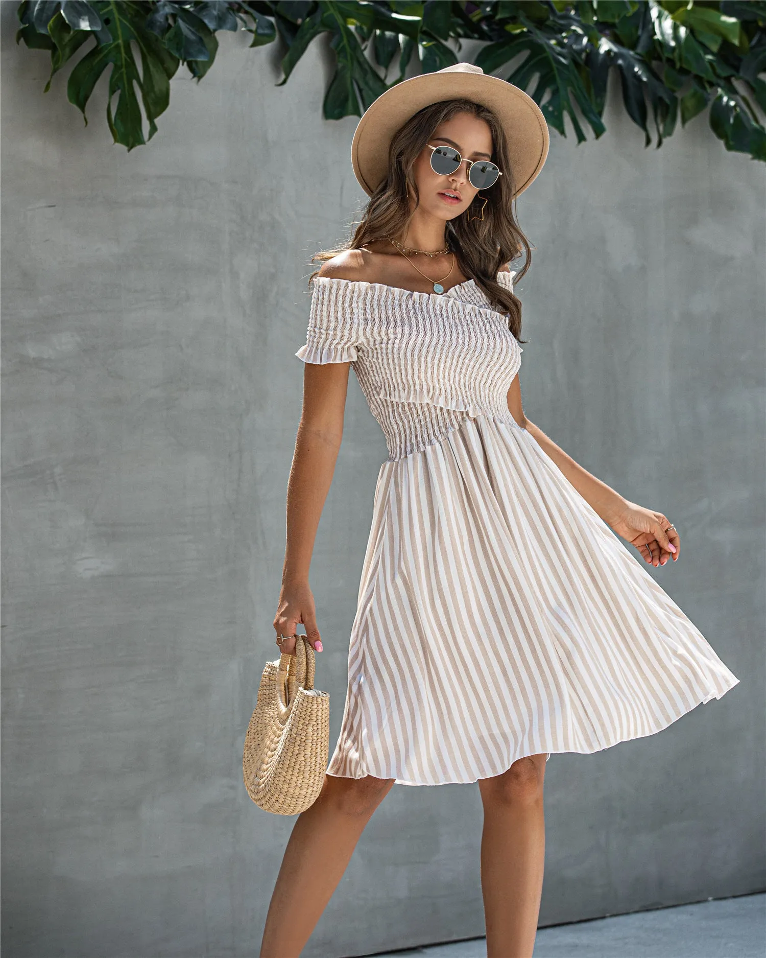 Fringe Off The Shoulder Strapless Mini Dresses