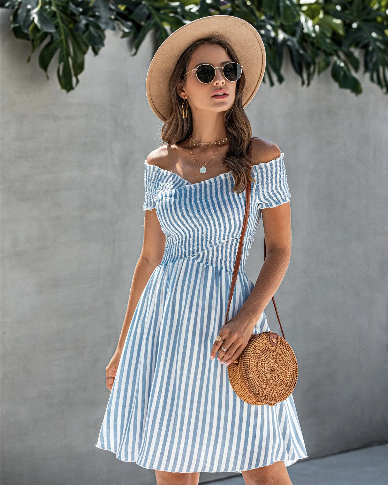 Fringe Off The Shoulder Strapless Mini Dresses
