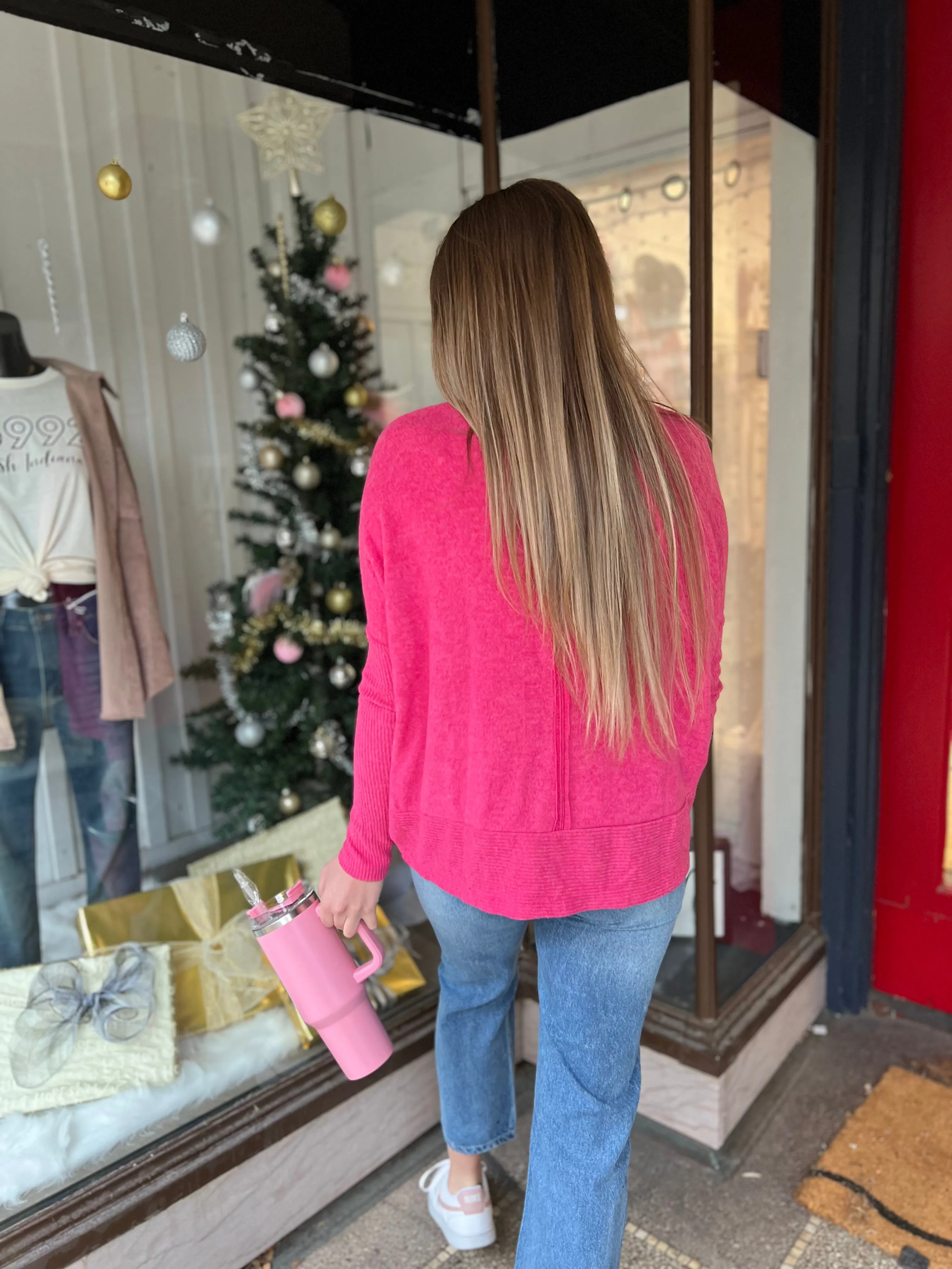 Fuchsia Soft Sweater