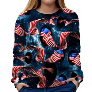 Galactic Flag Womens Sweatshirt
