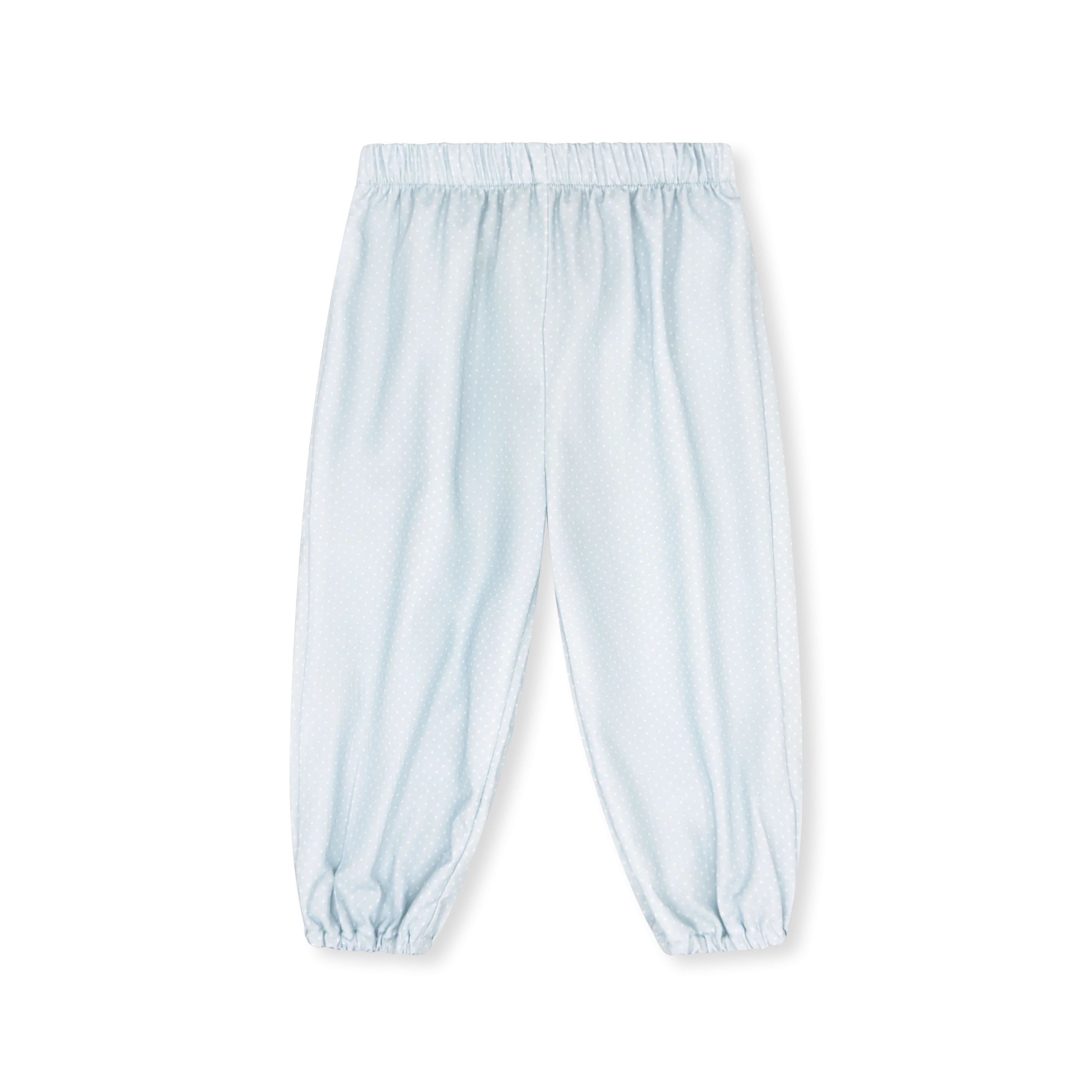 Garret Gathered Pant - Bellevue Blue Bitty Dot