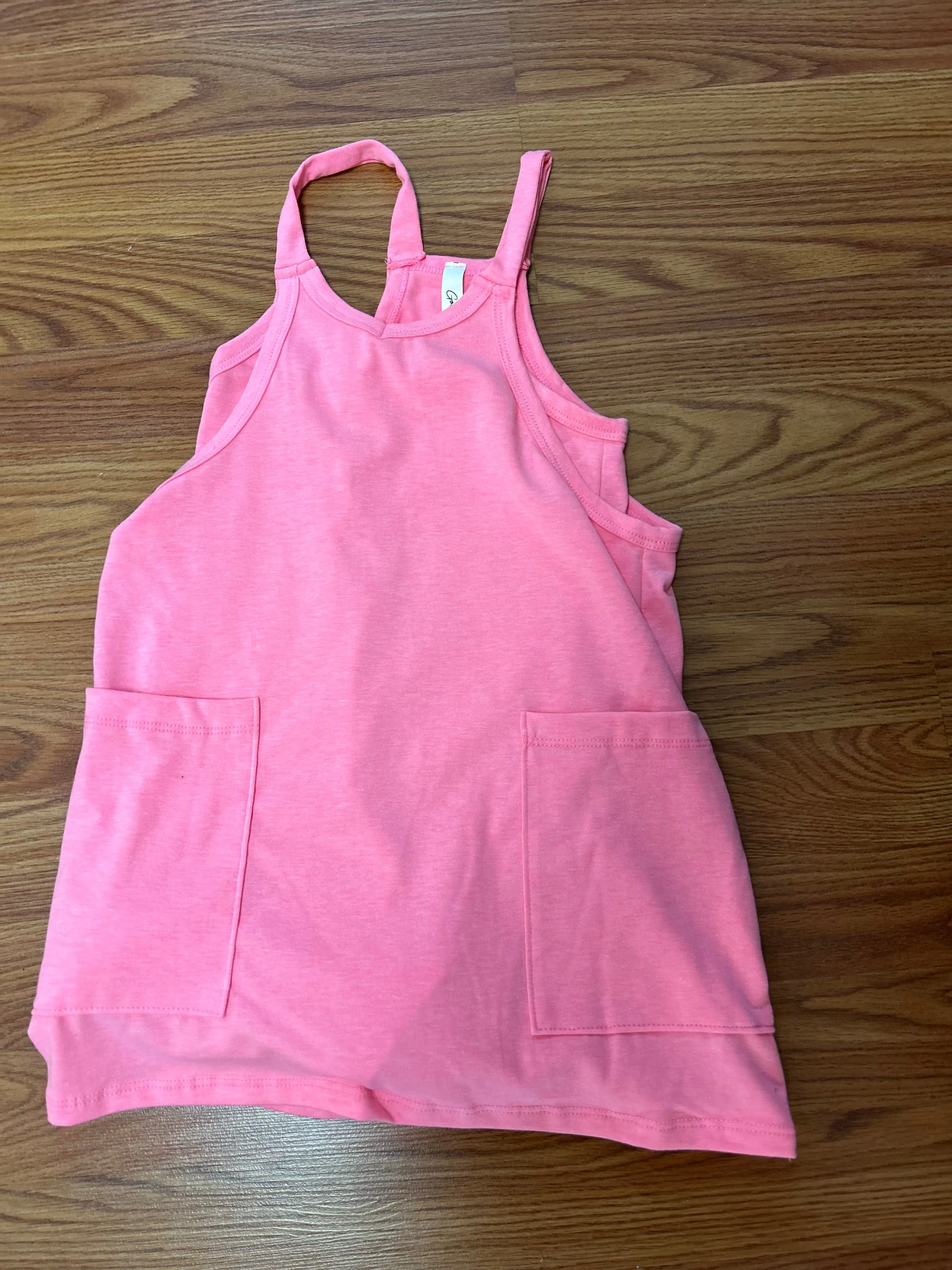 GG Girls Relaxed Tank Dress with Romper Lining