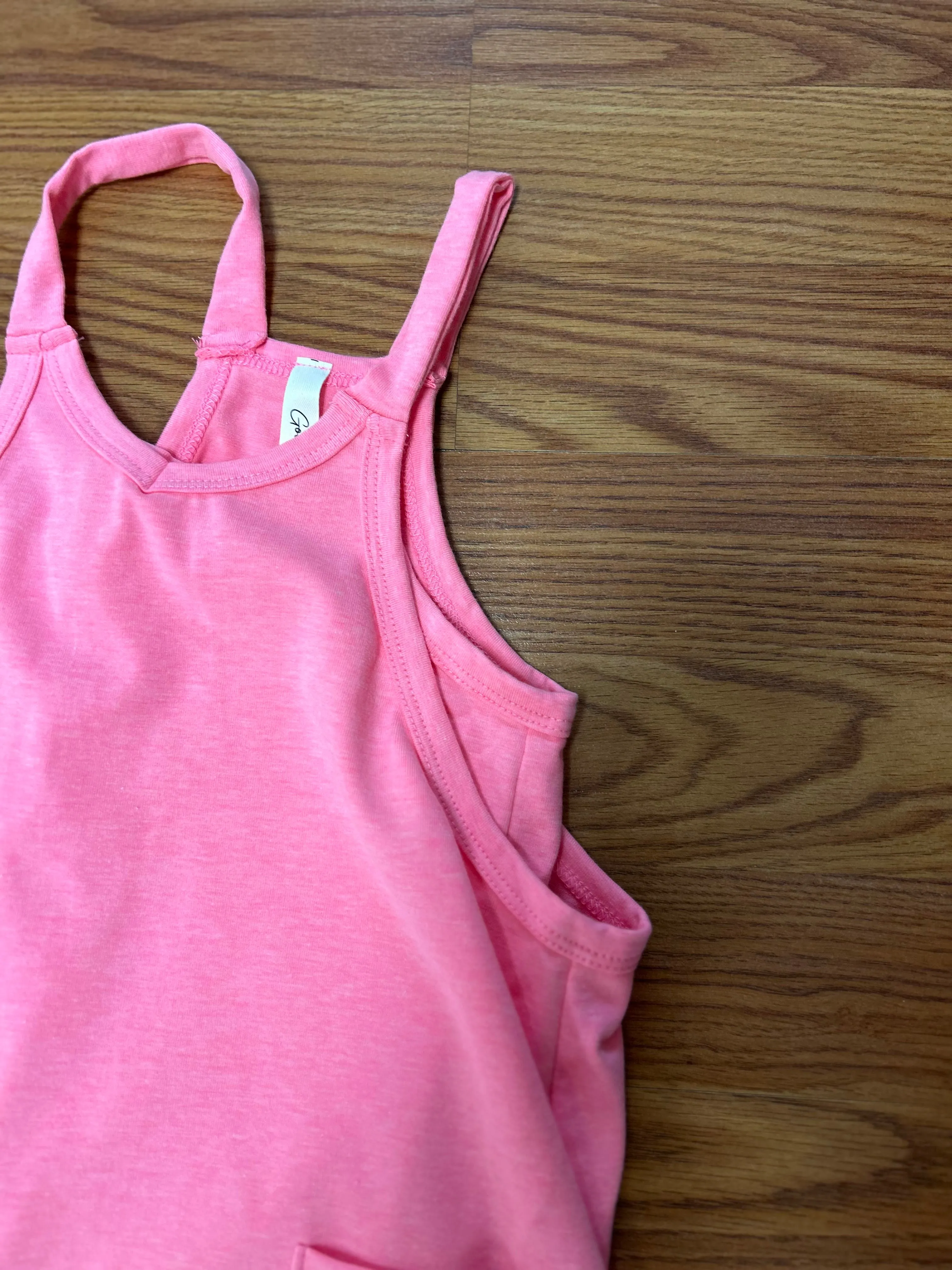 GG Girls Relaxed Tank Dress with Romper Lining
