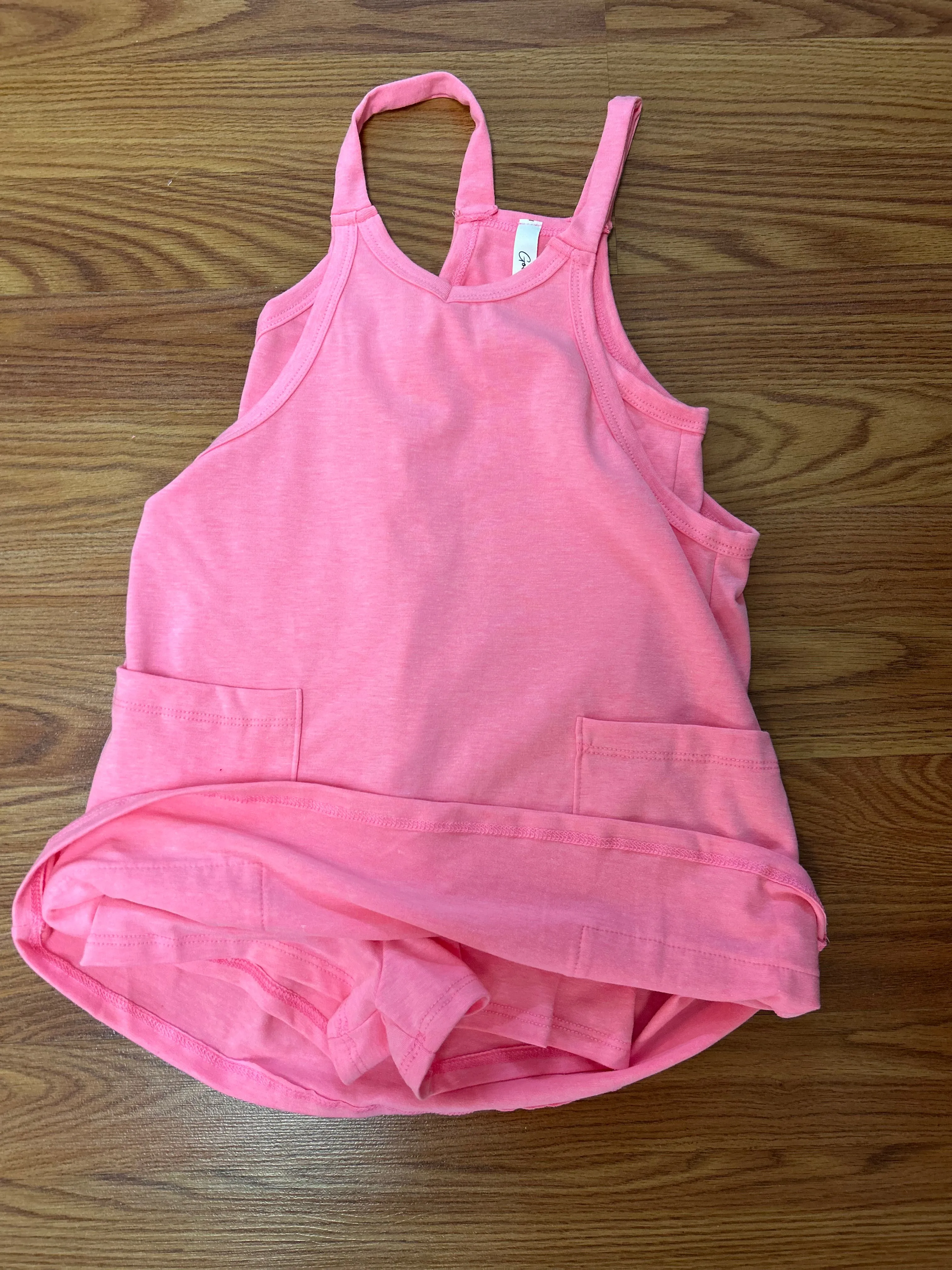 GG Girls Relaxed Tank Dress with Romper Lining