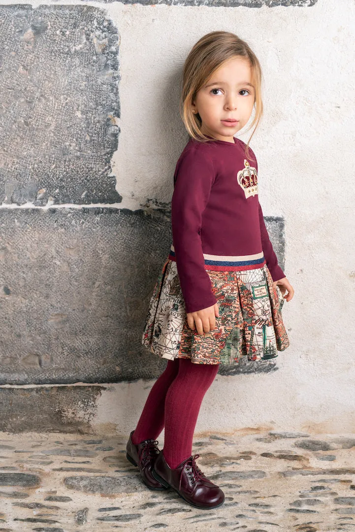 Girls Burgundy Dress