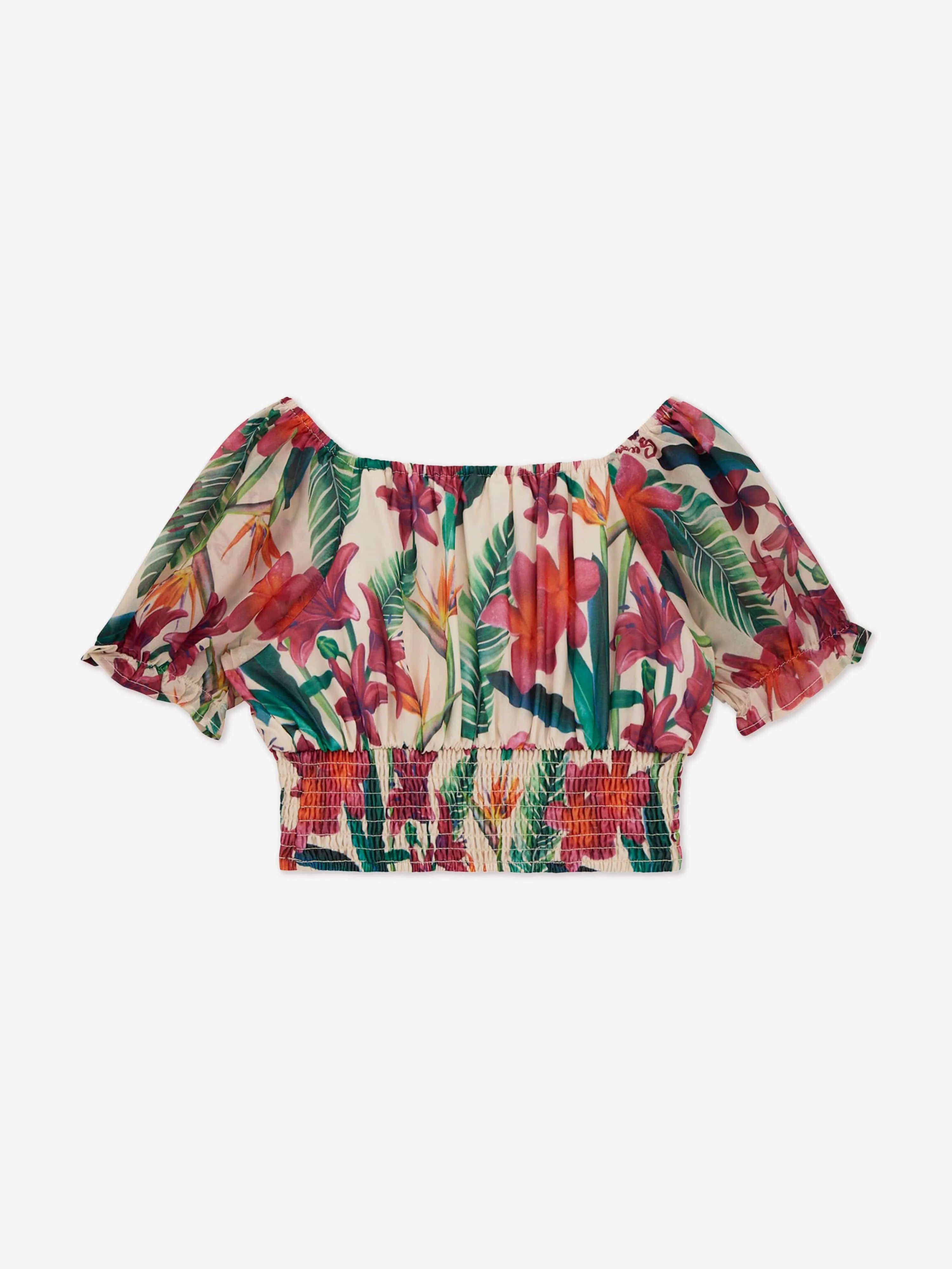 Girls Chiffon Floral Blouse in Multicolour
