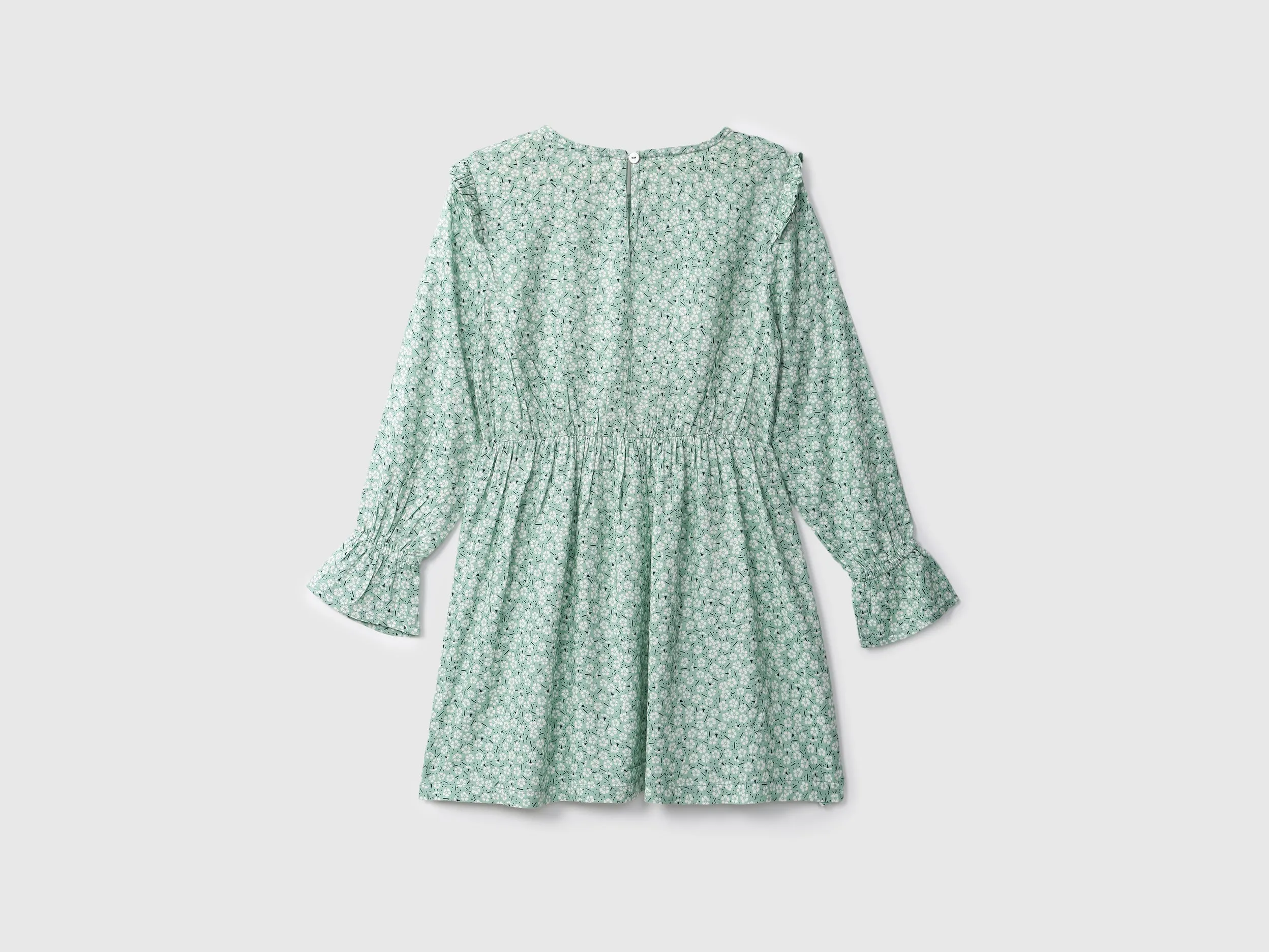Girls Floral Teal Dress