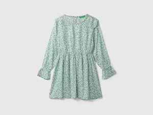Girls Floral Teal Dress