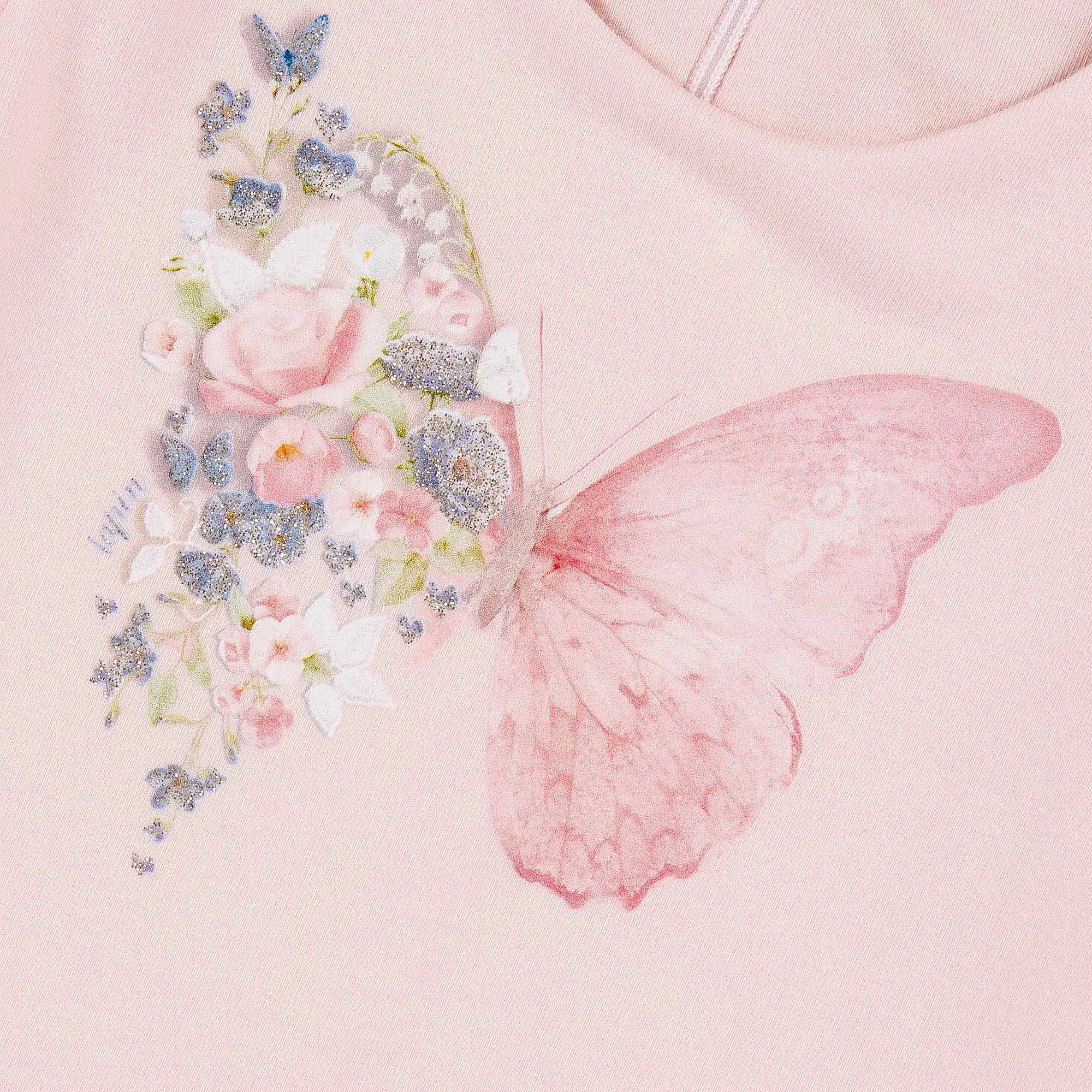 Girls Pink Butterfly Dress