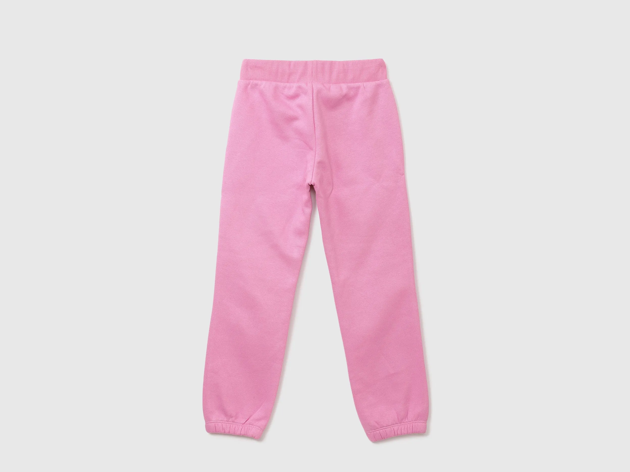 Girls Pink Knitted Logo Joggers
