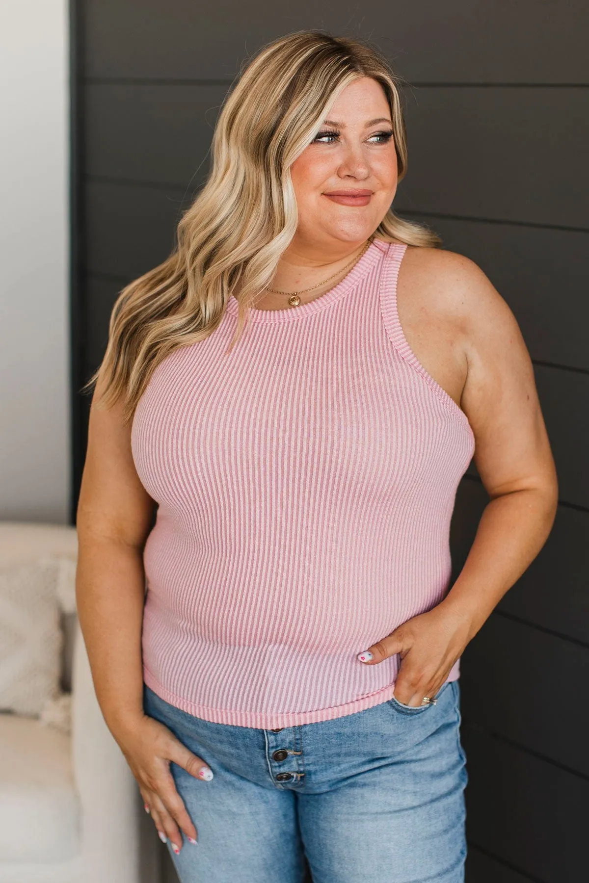 Give You My Devotion Tank Top- Light Pink