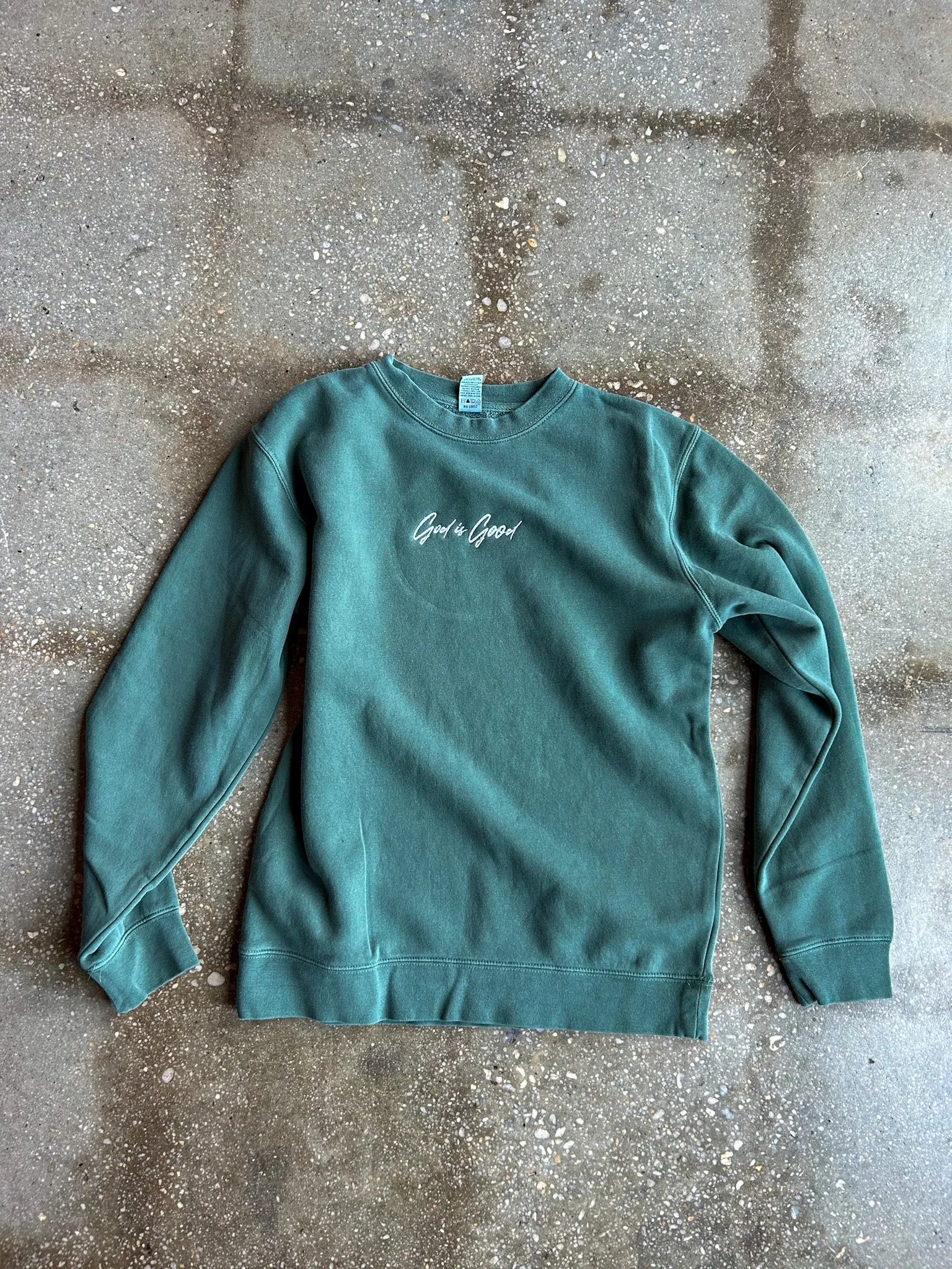God Is Good Embroidered Adult Drop Shoulder Sweatshirt